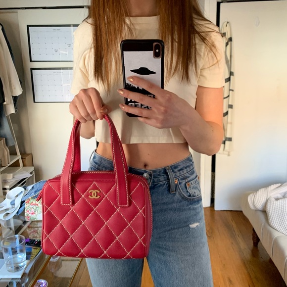 CHANEL Quilted Handbag AUTHENTIC Satchel - Picture 1 of 8